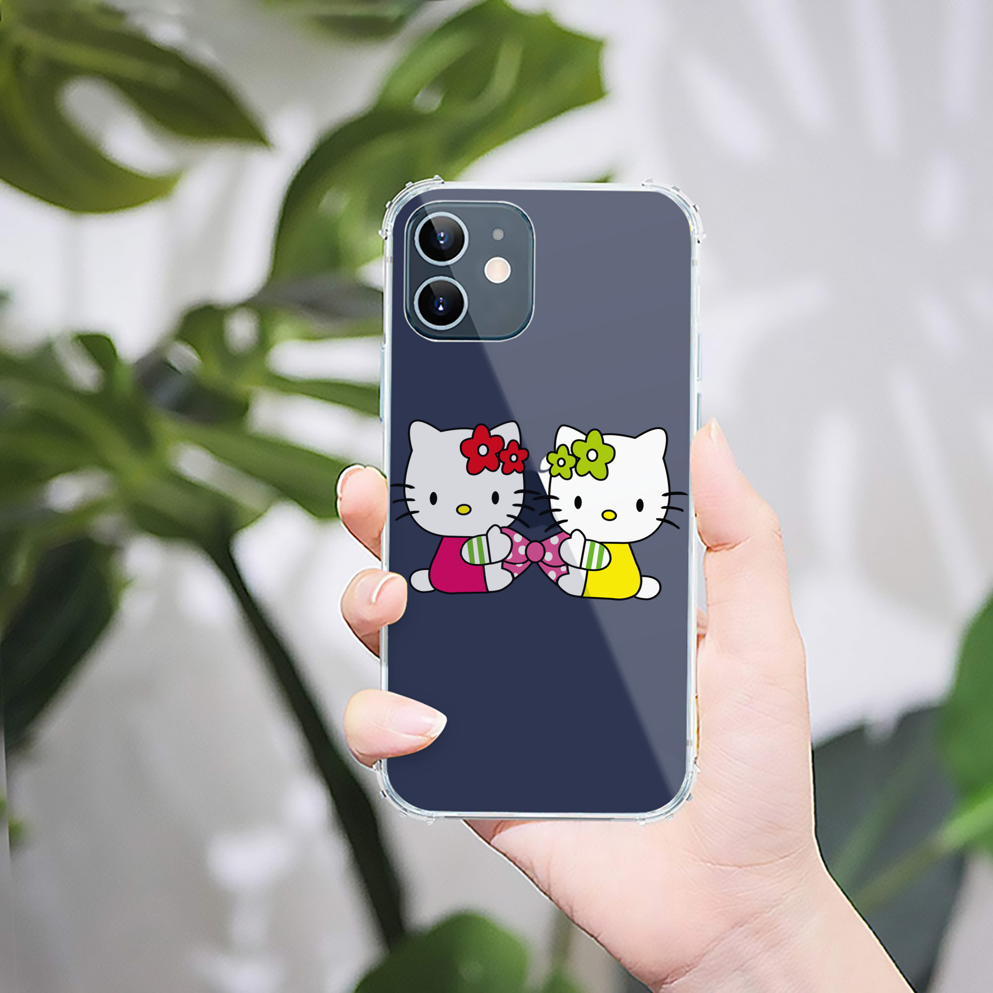 （画像用） Hello Kitty ハローキティ 【iPhone 12シリーズ対応】透明スマホケース（クリアソフトケース）
